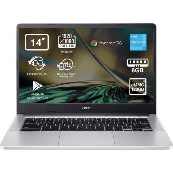 Acer Chromebook 314 - Portátil Acer con procesador Intel Celeron, 8GB de RAM y 128GB de almacenamiento Flash en ChromeOS