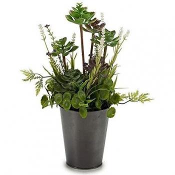 Planta Decorativa Original Ibergarden de Plástico Gris Verde 20 x 41 x 20 cm