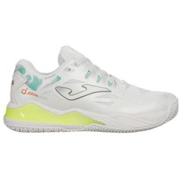 Zapatillas Joma Spin 2402 Mujer Blanco Verde, Zapatillas de pádel para mujer, color blanco y verde, talla 37 EU