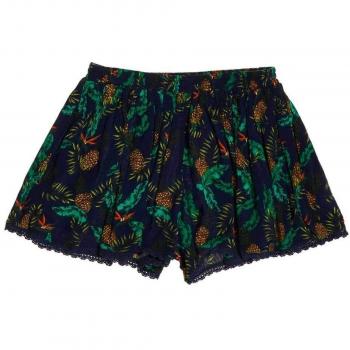 Superdry Shorts Dylan Pineapple para Mujer XXS Marino