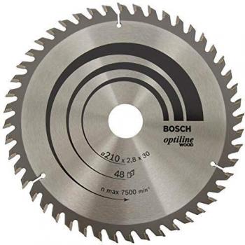 Bosch 2 608 640 623 - Hoja de sierra circular Optiline Wood - 210 x 30 x 2,8 mm, 48