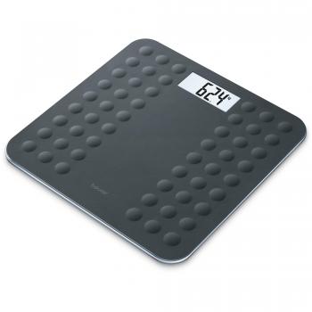 Beurer GS 300 Black Digital Personal Scale with Non-Slip Glass Surface, Max Capacity 180kg
