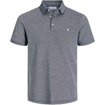 Polo Jack&Jones Paulos gris manga corta de hombre, color anthracite, estilo casual, 100% algodón, ajuste regular