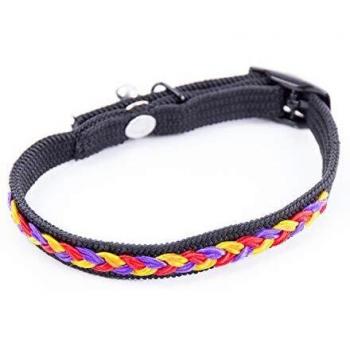 Collar Trenzado de Nylon Negro para Gatos Martin Sellier (30 cm x 10 mm)