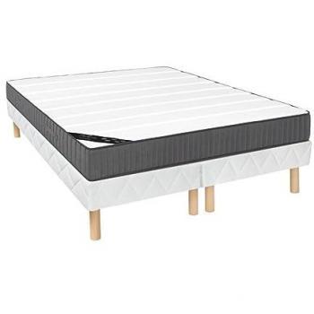 Conjunto de somier + colchón 180 x 200 cm muelles ensacados 7 zonas y espuma de alta resiliencia 26 cm - AUDACE de PALACIO