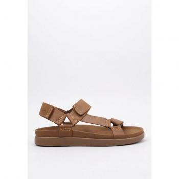 Sandalia plana para hombre Clarks Sunder Range color camel, talla 46