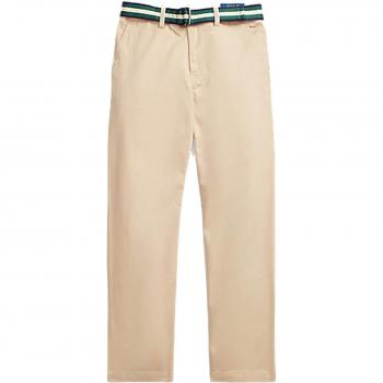 Pantalón Chino de Niño Ralph Lauren Beige de Algodón con Cinturón - Talla 14