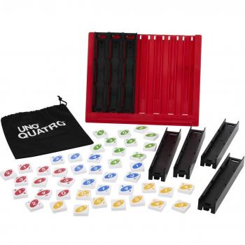 UNO Quatro - Family Board Game by Mattel, Engaging Tile and Card Game for 2 to 4 Players, Ages 7 and Up
