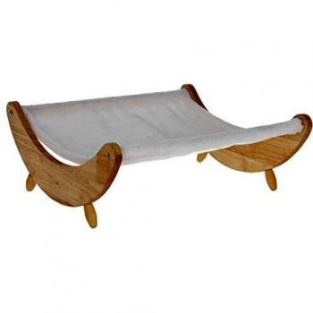 Kerbl Maxi-Pet 81629 Dream - Hamaca con Estructura de Madera, Color Blanco