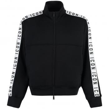 Dsquared2 Men's Dean Full-Zip Nylon Sweatshirt in Black, Size XL, Color 900