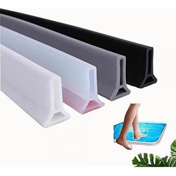 Tira impermeable de sellado de mampara de ducha, tira impermeable de silicona/sistema de fijación de parada de agua, deflector de ducha para bloquear la salida de agua