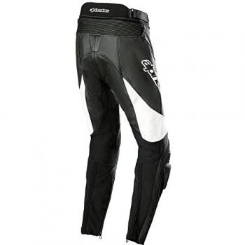 Alpinestars Stella Missile V3 Pantalones de Moto para Mujer - Negros y Blancos, Talla 44, de cuero