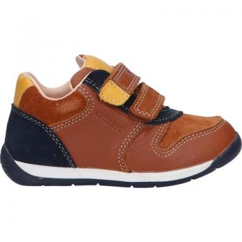 Zapatillas Niño Geox B Each Boy, Modelo B260BA 04622, Color Nut-Navy, diseño cómodo y transpirable, suela de goma antideslizante, cierre con velcro para fácil ajuste