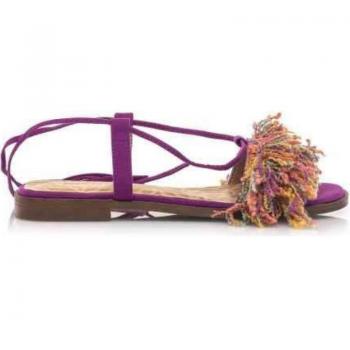 Sandalias Planas Mujer Mustang 50462 Buganvilla con Tira de Flecos