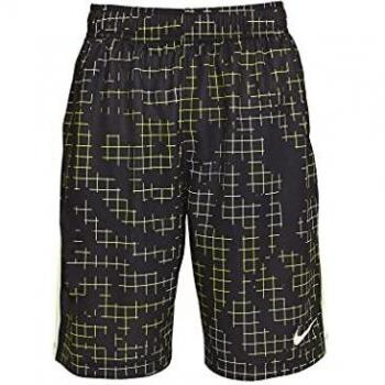 NIKE B NK Dry Short AOP RTLP Shorts, Black/Barely Volt/