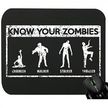 Touchlines - Know your Zombies alfombrilla para ratón para juegos y diseño gráfico 230 x 190 x 5 mm negro negro 230 x 190 x 5 mm
