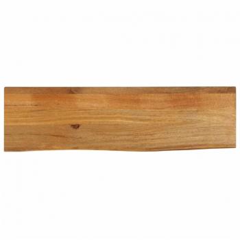 Tablero de mesa borde natural madera maciza mango 120x20x3,8 cm marrón vidaXL