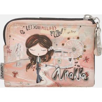 Anekke - Cartera pequeña Peace & Love con cremallera