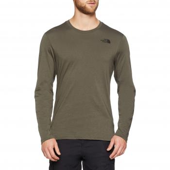 The North Face M LS tee Camisa de Manga Larga Easy, Hombre, New Taupe Green, M