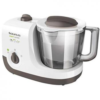 Taurus Vapore - Procesador de Alimentos Robot de Cocina al Vapor, 750W, Jarra Graduada de 1.7L con Libro de Recetas