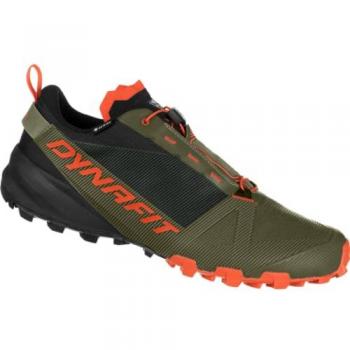 Zapatillas Dynafit Traverse GORE-TEX verdes caqui y naranjas, talla 42.5