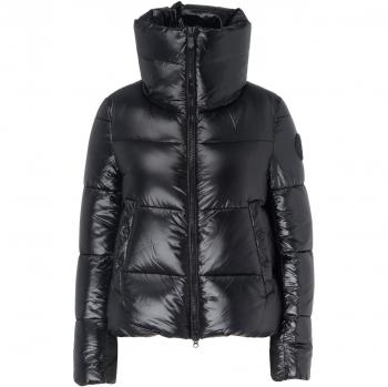 SAVE THE DUCK Women's Black High Collar Nylon Jacket - Size M