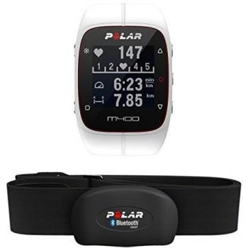 Polar M400 - Reloj de entrenamiento con sensor GPS y de frecuencia cardíaca H7, color blanco