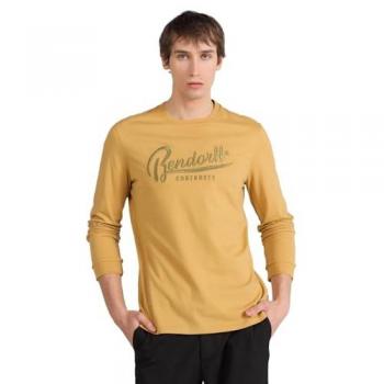Camiseta Manga Larga Bordada en Relieve para Hombre Bendorff Amarilla