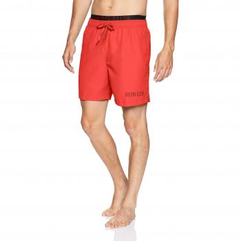 Calvin Klein KM0KM00300 Medium Double Traje de baño mar y Piscina Hombre Red S