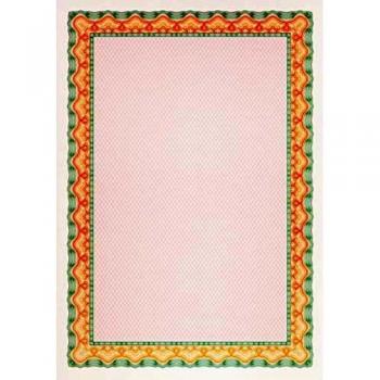 Decadry OSD4056 - Papel certificado naranja y verde 115 g 25 hojas