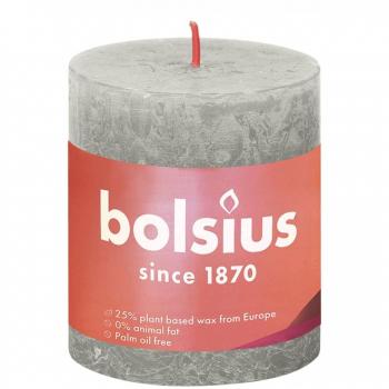 Velas Columna Rústicas Brillo 4 Piezas Arena Gris 80x68mm