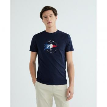 Façonnable - Camiseta manga corta bandera 1950 azul marina