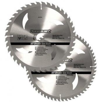 Silverline 803634 - Discos de TCT para sierra circular 40 y 60 dientes, 2 pzas