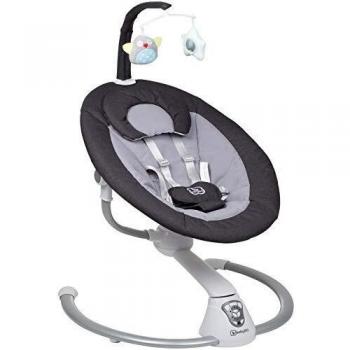 Hamaca BabyGO Homey Negra con Movimiento de Balanceo y Sonido, hasta 9 kg