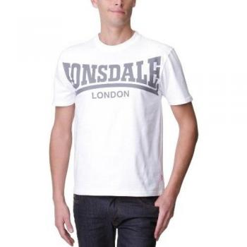 Lonsdale York Short Sleeve T-Shirt for Men in White/Black