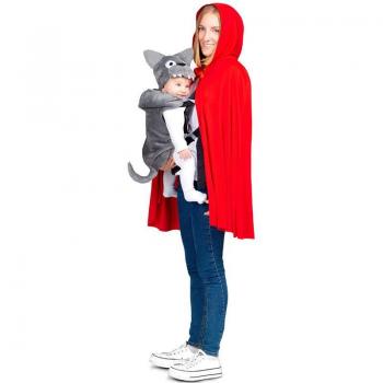 Disfraz Pack Caperucita y Lobito con Cubremochila