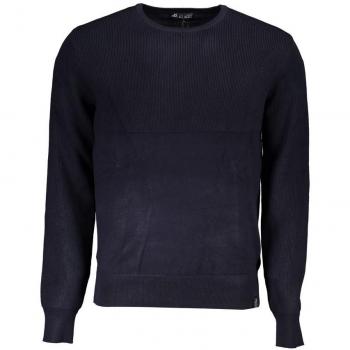U.S. Polo Assn. Men's Blue Crew Neck Sweater with Contrast Details - Size M