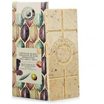 Chocolate Blanco con Aceite de Oliva Virgen Extra, Avellanas y Trufa