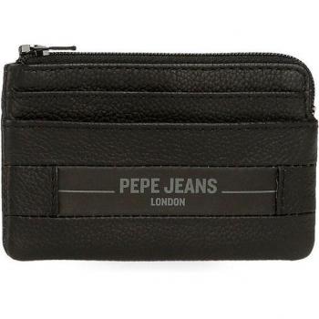 Monedero de piel Checkbox Negro Pepe Jeans