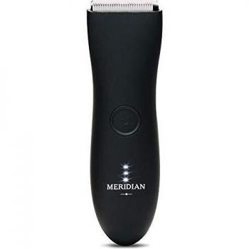 Meridian – Afeitadora Eléctrica para el cuerpo. Ideal para Hombres y Mujeres| Logra un afeitado seguro en tus partes íntimas: con cuchilla de cerámica para evitar cortes l Resistente al Agua l Negro