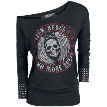Rock Rebel by EMP Fast and Loose Manga Larga Mujer Negro 3XL