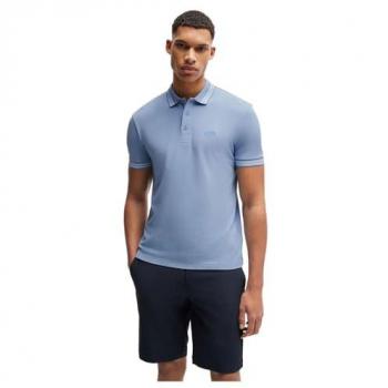 Polo de Hombre BOSS Paddy Azul, Manga Corta, Algodón, Casual