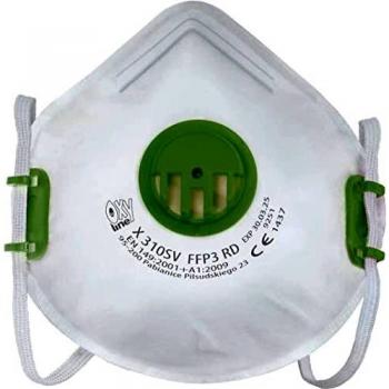 Oxyline X 310 SV FFP3 R D respirador Máscara protectora reutilizable con válvula - 10 piezas