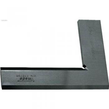Vogel 310202, Escuadra Mecánica de Precisión DIN 875/GG-00, Color Negro, Dimensiones 75 x 50 mm