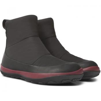 Camper Peu Pista Women's Insulated Black Ankle Boots - Size 37, Quality Leather and Cotton