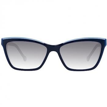 Carolina Herrera Women's Blue Trapezium Sunglasses with Gradient Lenses, Model SHE870 56991