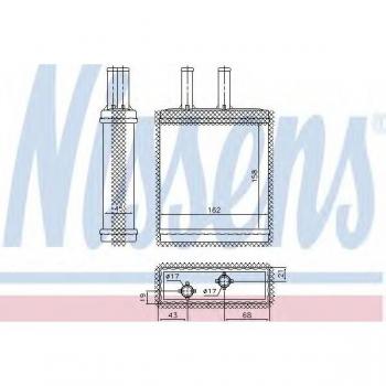 Intercambiador de calor y radiador de calefacción NISSENS 77505, tipo: calefacción interior, características: diseño eficiente para transferencia de calor, fabricado en materiales duraderos, compatible con múltiples modelos de vehículos, fácil inst