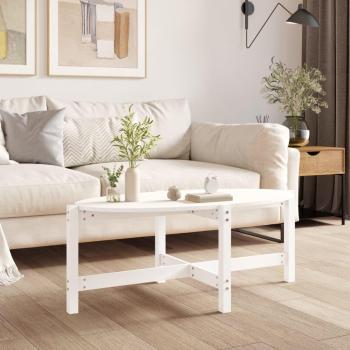 Mesa de centro de madera maciza de pino 118x63x45 cm en color natural, blanco y gris, ideal para salón o comedor, también conocida como mesita auxiliar o mesa de café