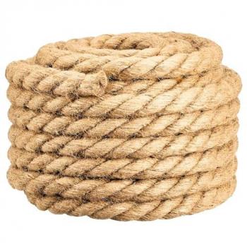 Cuerda de Yute 20m - 12mm, 4 Capas, Fibra Natural Gruesa para Rascadores de Gatos y Decoración