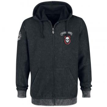 Rock Rebel by EMP Mask of Sanity Capucha con Cremallera Gris Oscuro M